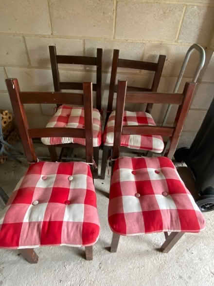 Photo of free 4 IKEA kitchen chairs with cushions (West Oxfordshire OX28) #1