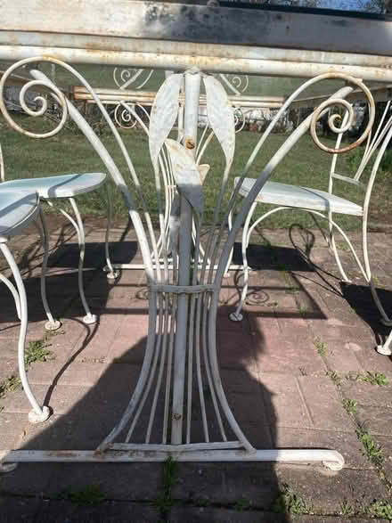 Photo of free Metal/glass outdoor dining set (Arlington Forest) #2