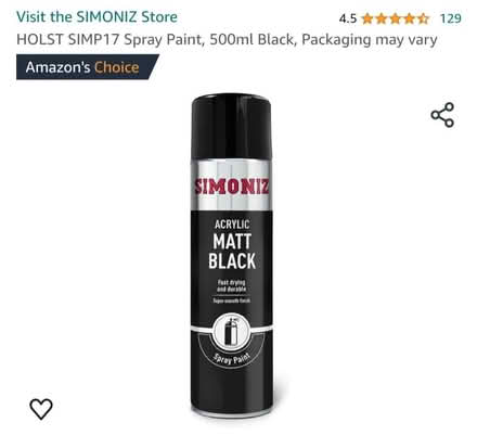 Photo of Black spray paint for metal (Great Leighs CM3) #1