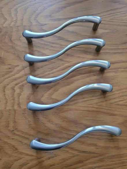 Photo of free New - 5 Nickel drawer handles (Walton on Thames) #3