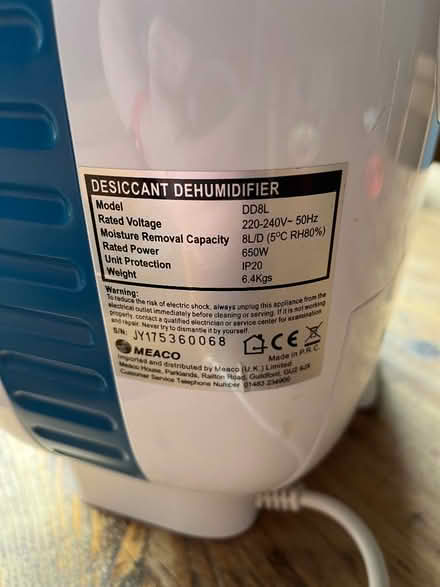 Photo of free Meaco DD8L desiccant dehumidifier (Radstock) #3