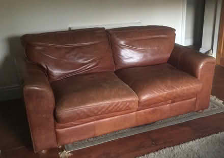 Photo of free Brown Leather Sofa (Bollington SK10) #2