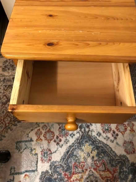 Photo of free Bedside cupboard in varnished pine (Wimbledon Village SW19) #2