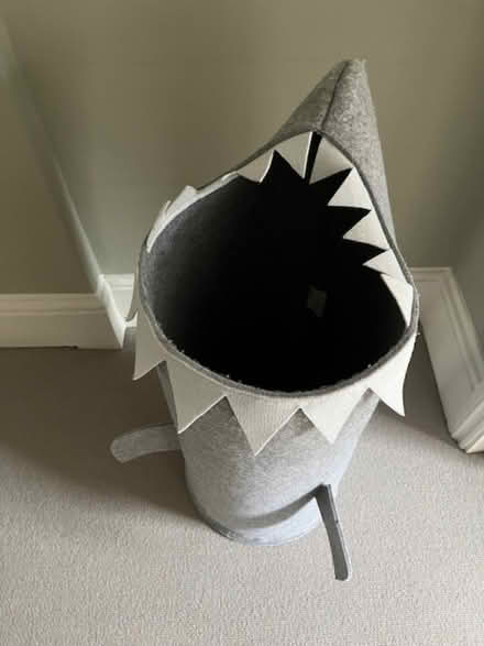 Photo of free Grey felt laundry basket - shaped like a shark! (Shepherds Bush W14) #3
