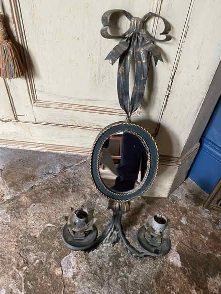 Photo of free Metal mirrored wall sconce (Bower Hinton TA12) #1