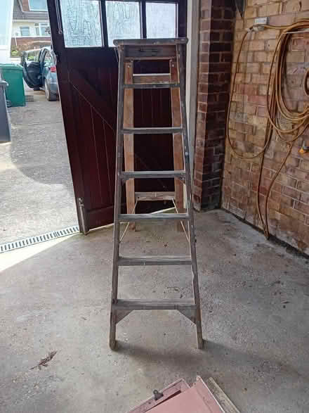 Photo of free Wooden step ladder about 5 ft tall (Mile Oak BN41) #1