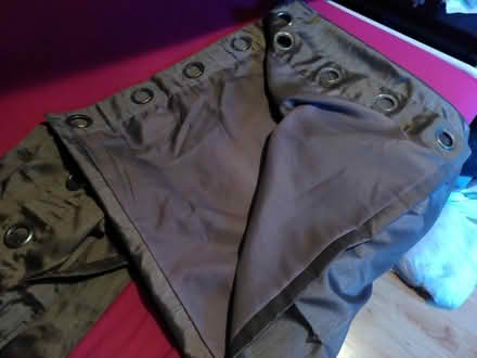 Photo of free 2 * Curtains - 160cm wide x 180cm high w/ ties (mild damage) (Battersea SW11) #2