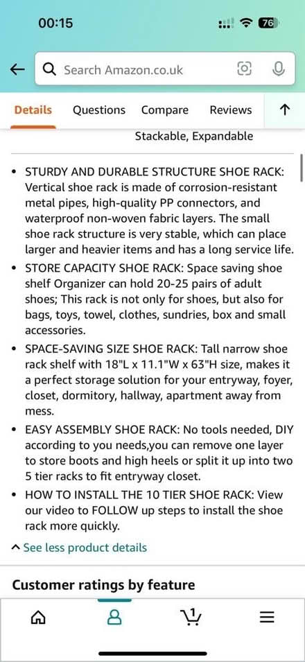 Photo of free Shoe rack (Anchorage Park PO3) #3