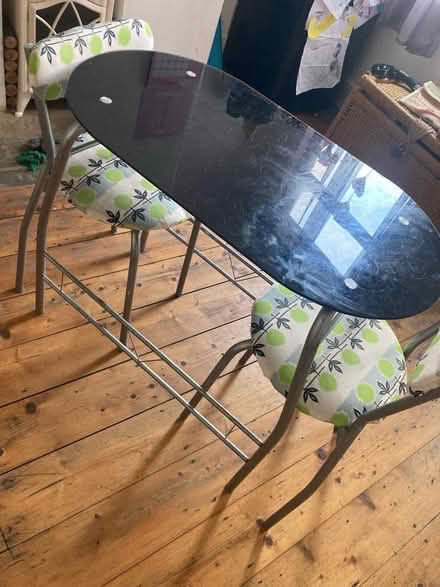 Photo of free Glass table and two chairs (Walkley) #1