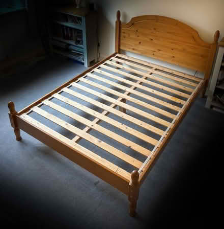 Photo of free Double bed with barely used mattress (Stroud GL10) #2