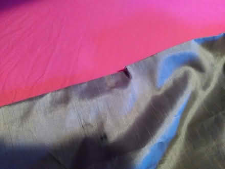 Photo of free 2 * Curtains - 160cm wide x 180cm high w/ ties (mild damage) (Battersea SW11) #3