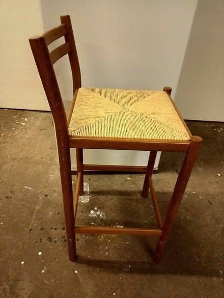 Photo of free tall rattan bar stool (Pontefract) #2