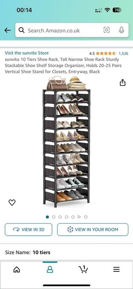 Photo of free Shoe rack (Anchorage Park PO3) #2