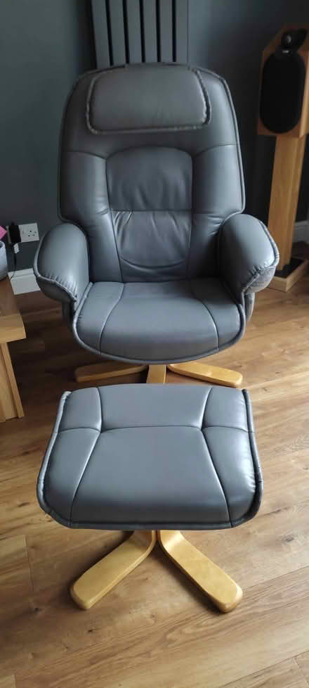 Photo of free Swivel reclining chair and footstool (Whitmore Heath ST5) #1