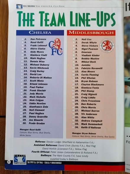 Photo of free F.A. Cup Final Programme (Tolleshunt D'Arcy CM9) #1
