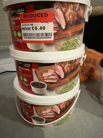 Photo of free Redcurrant jelly tubs ..2.7KGโฆ..X 3 (Pontefract WF8 area) #2