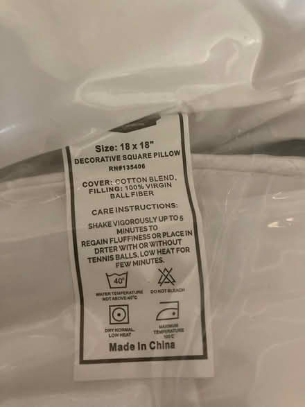 Photo of free 18x18 brand new throw pillows (H Street) #2
