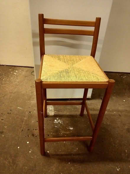 Photo of free tall rattan bar stool (Pontefract) #1