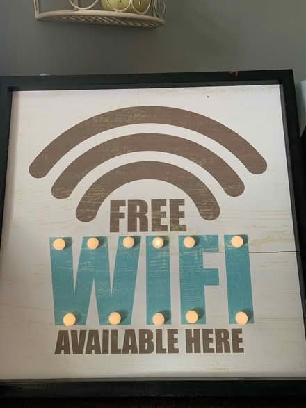 Photo of free Light up WI-FI sign (ME9) #2