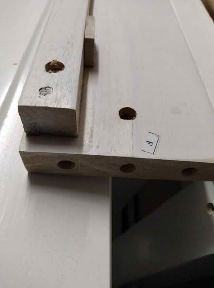 Photo of free White wooden bunk beds (Diggle OL3) #2