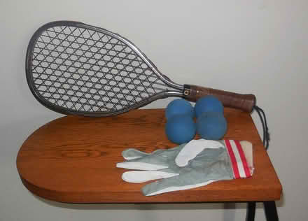 Photo of free Racquetball racquet, 4 balls, glove (Mount Washington) #1