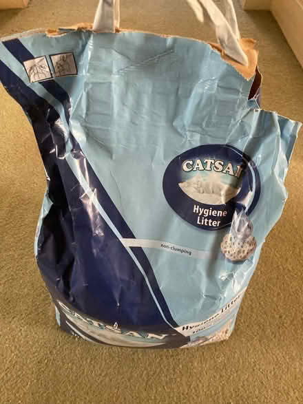 Photo of free Opened 20L Catsan cat litter bag (Wimborne town centre) #1