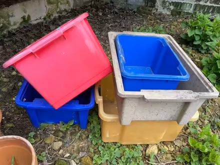 Photo of free Assortment of plastic storage boxes (Whittlesey) #1