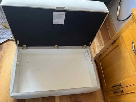 Photo of free Pale grey pouffe with storage - quite large (Princethorpe CV23) #2