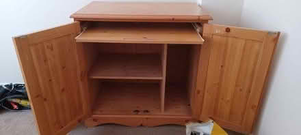 Photo of free Pine cupboard/ computer desk (Wickford) #3