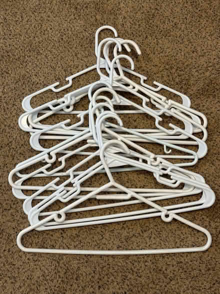 Photo of free White Plastic hangers (Southeast Livermore) #3