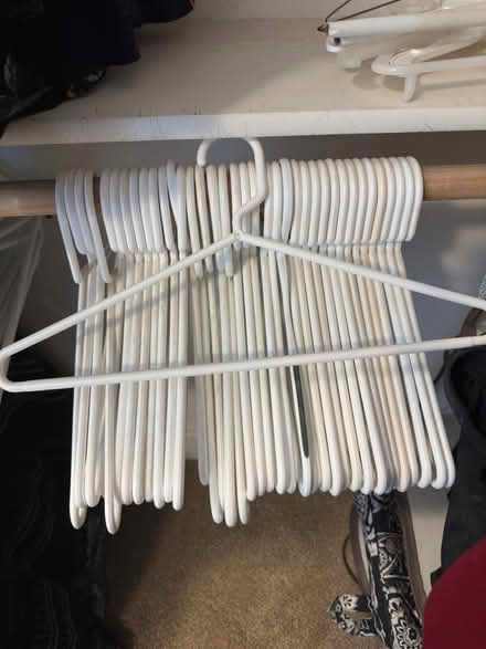 Photo of free White Plastic hangers (Southeast Livermore) #2