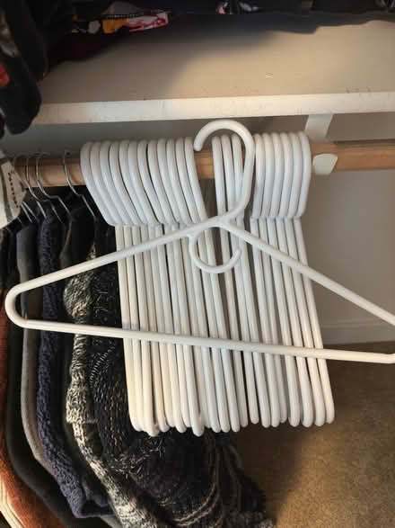 Photo of free White Plastic hangers (Southeast Livermore) #1