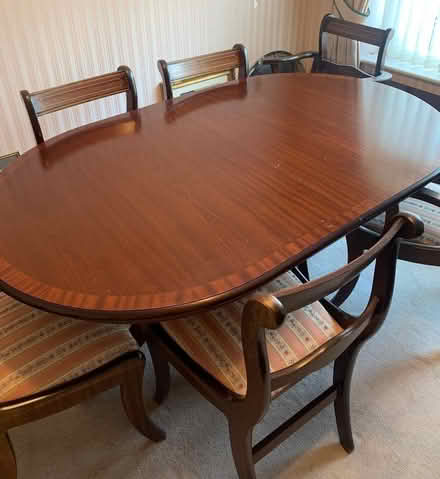 Photo of free Dark wood extending dining table with 6 chairs (Southport PR8) #3
