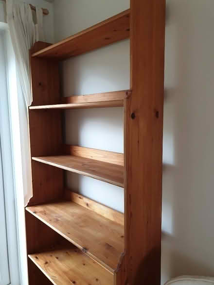 Photo of free IKEA tall pine bookshelf (Bussage GL6) #2