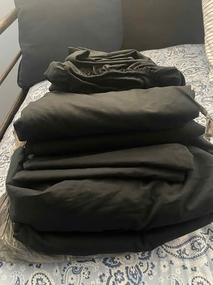 Photo of free 2 Queen sheet sets (black) (Roselle) #1