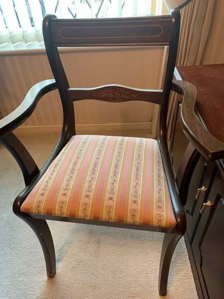 Photo of free Dark wood extending dining table with 6 chairs (Southport PR8) #1