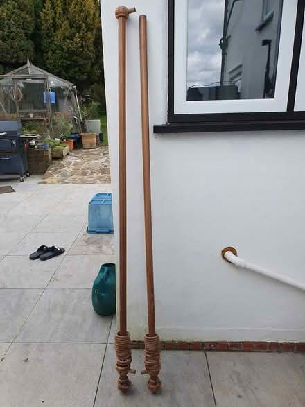 Photo of free Wooden curtain poles and rings (CR2) #1