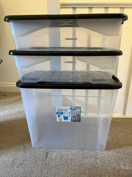 Photo of free Plastic storage boxes (Sutton) #1