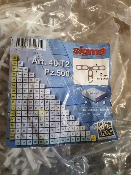 Photo of free Tile spacers (CR2) #1