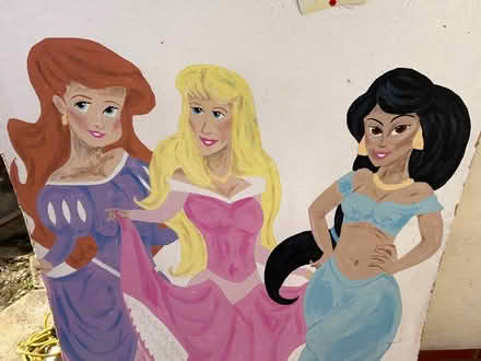 Photo of free Hand painted 3 Princess’s on MDF (WS7 Chasetown) #2