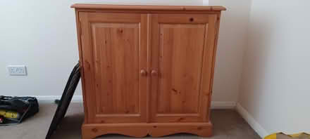 Photo of free Pine computer desk/cupboard (Wickford) #1