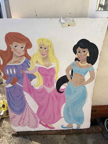 Photo of free Hand painted 3 Princess’s on MDF (WS7 Chasetown) #1
