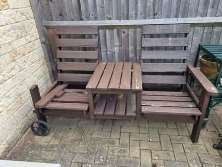 Photo of free Double wooden seat (Cogges OX28) #1