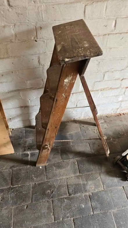 Photo of free Small wooden ladder (New Bradwell MK13) #1