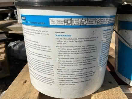 Photo of free Wall tile adhesive & grout (Pateley Bridge (HG3)) #2