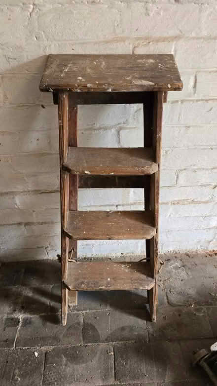 Photo of free Small wooden ladder (New Bradwell MK13) #3