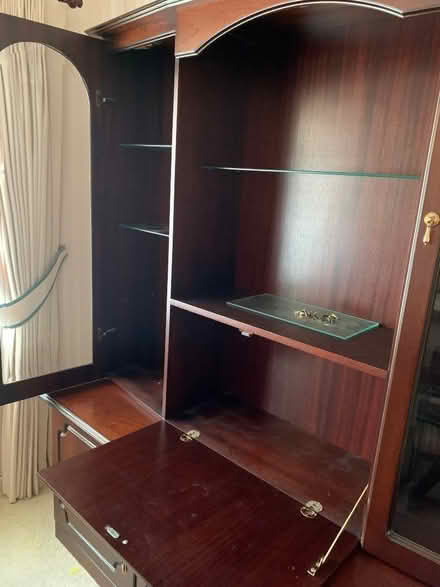 Photo of free Dark wood sideboard, with separate top section. (Southport PR9) #2