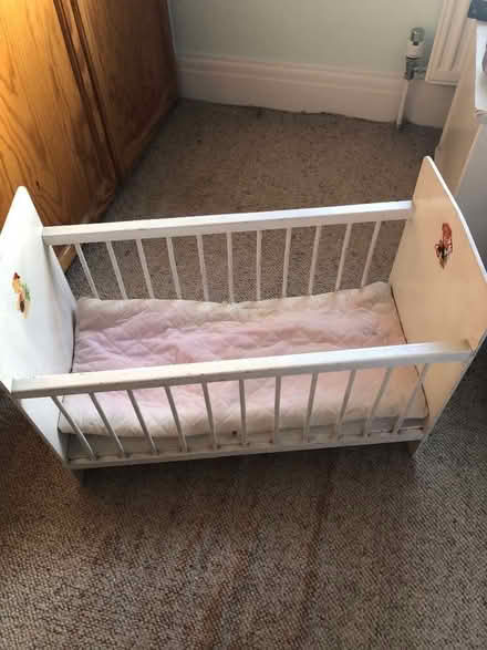 Photo of free Wooden doll’s cot (Strawberry Hill TW1) #2