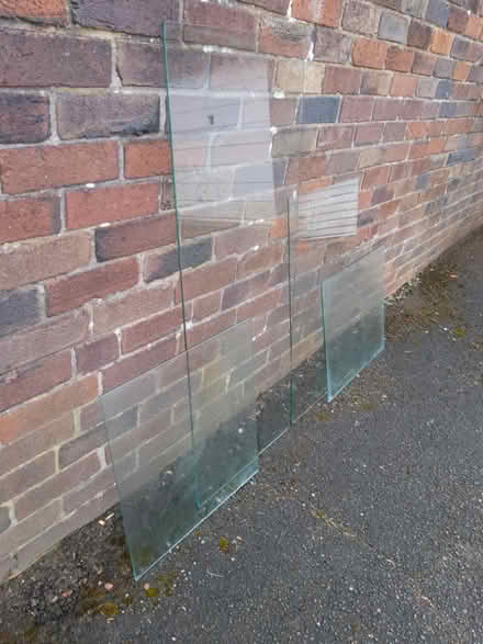 Photo of free 4 Large Sheets of Thick Glass (Leek ST13) #1