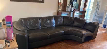 Photo of free Leather sofa (Guildford) #2